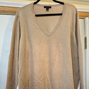 Lands End oatmeal/beige 3X cashmere sweater